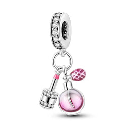 Charm Bead 925 Sterling Silver Butterfly, Daisy & Rose