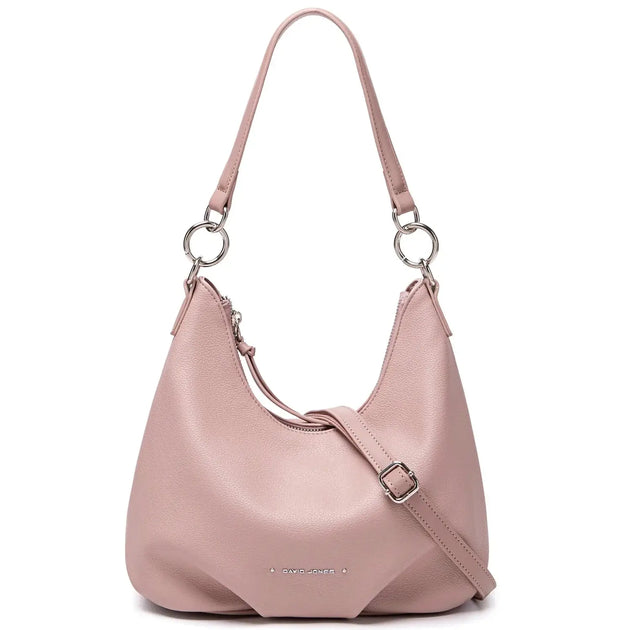 Luxury pink crossbody bag for women, casual satchel with wide straps, soft PU material, perfect for parties.