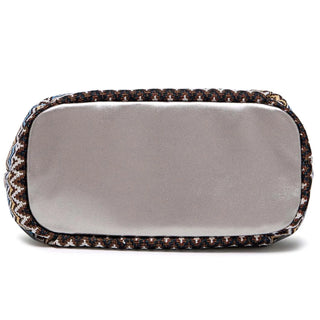 Women's shoulder bag, multicolor zigzag pattern, stylish and spacious with soft structure for daily use.