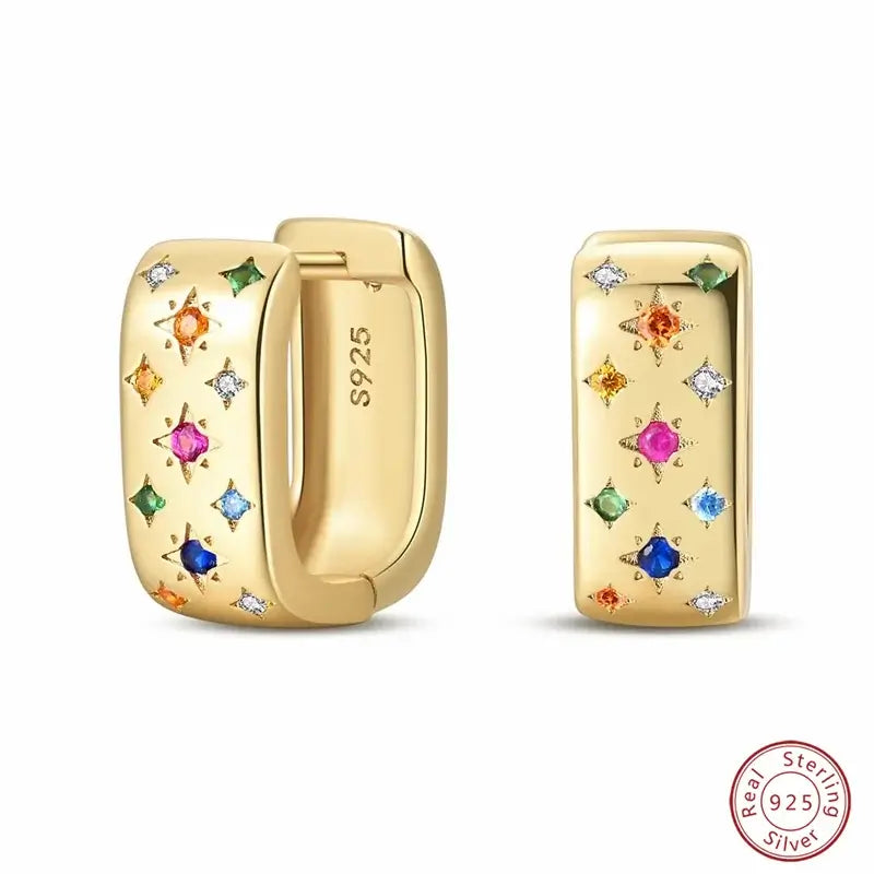 Stud Earrings 925 Sterling Silver