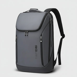 Bange Backpack USB Charging Waterproof in sleek gray design with multiple compartments and zipper closure.