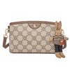 Monogram Crossbody Bag with Cute Bunny Charm