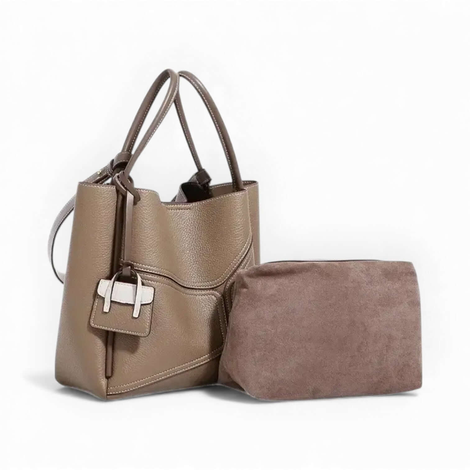 Shoulder bag with zipper pocket