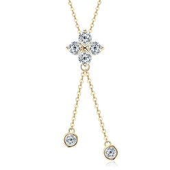 Moissanite Four Leaf Clover Pendant Necklace
