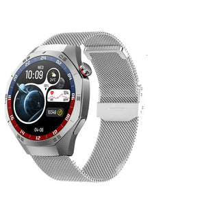 Multifunctional Sports Smartwatches with sleek design, featuring a digital display and a stylish mesh strap.