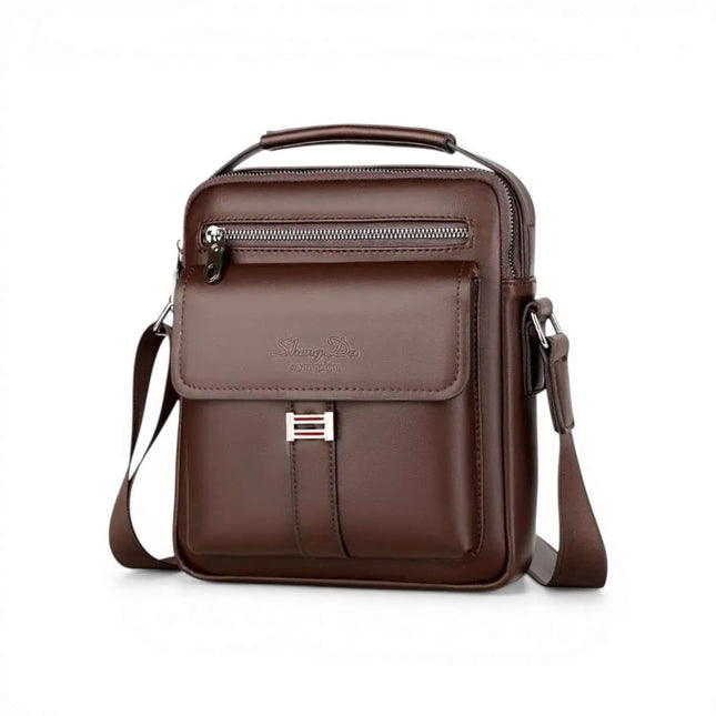 Herren-Schultertasche aus echtem Leder