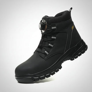 Anti-smash Work Shoes For Men featuring rubber outsole, waterproof design, and metal toe cap for ultimate safety.
