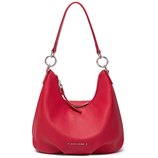 Luxury red shoulder bag for women, casual crossbody style with wide straps, perfect for parties.