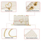 Crossbody Bag with Heart-Shaped Gold Clasp