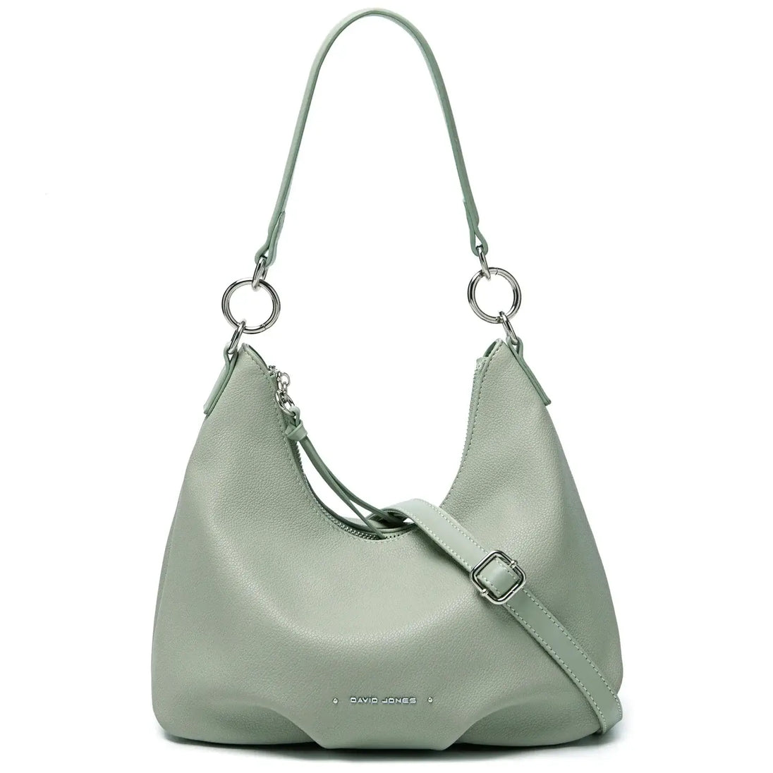 Luxury green crossbody bag for women, casual satchel with wide straps, soft PU material.