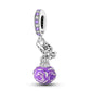 Charm Bead 925 Sterling Silver Butterfly, Daisy & Rose