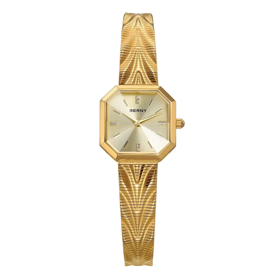Wristwatches Stainless Steel - BERNY 2928L with an elegant gold design and quartz movement.