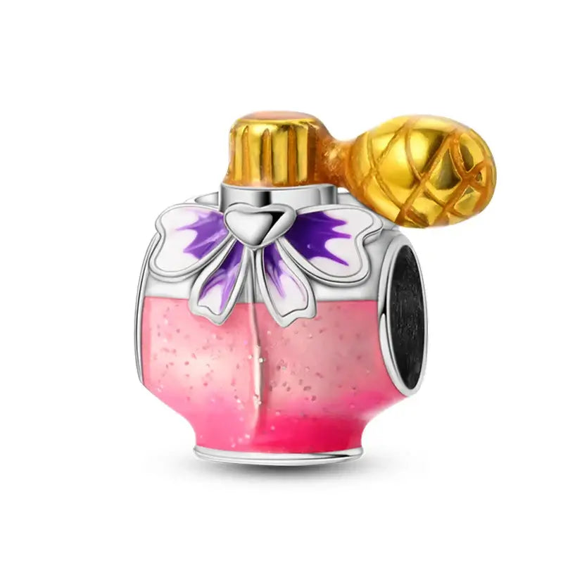 Charm Bead 925 Sterling Silver Butterfly, Daisy & Rose