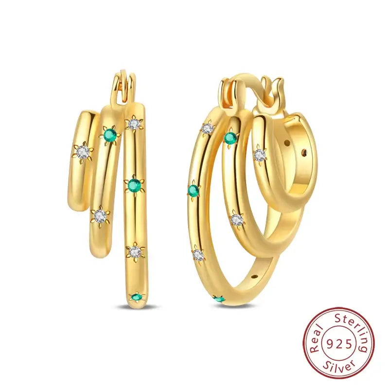 Stud Earrings 925 Sterling Silver