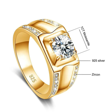 Herren-Moissanit-Ring