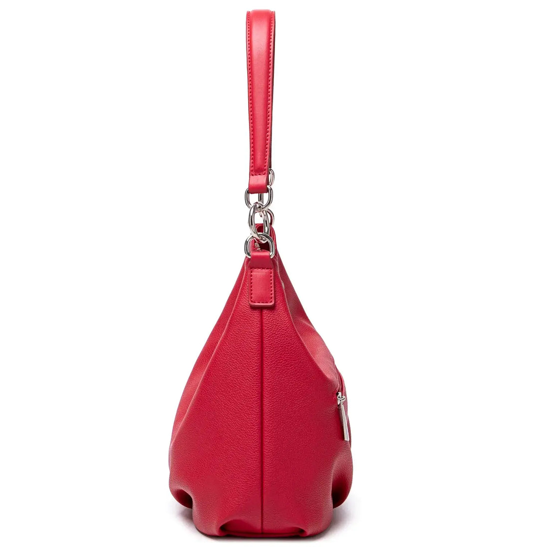 Red luxury crossbody bag for women, casual design with wide straps and soft PU material, perfect for parties.
