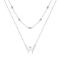 Moissanite Necklace Double Layer Butterfly Pendant