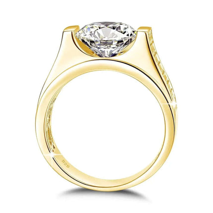 Moissanit-Ring für Herren