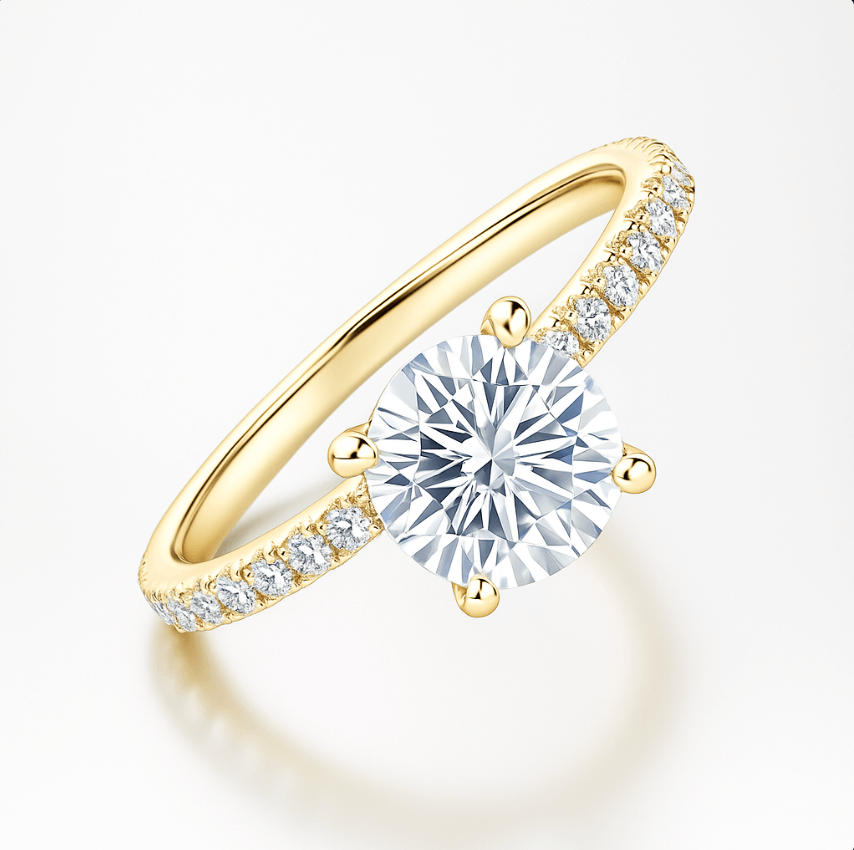 Moissanite Ring 925 Sterling Silver