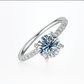 Moissanite Ring 925 Sterling Silver