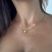 Collana Amore con Cuore, Collana con Ciondolo a Cuore con Scritta 