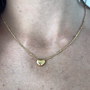 Collana Amore con Cuore, Collana con Ciondolo a Cuore con Scritta 