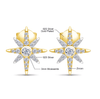 18K Gold Plated Moissanite Stud Earrings