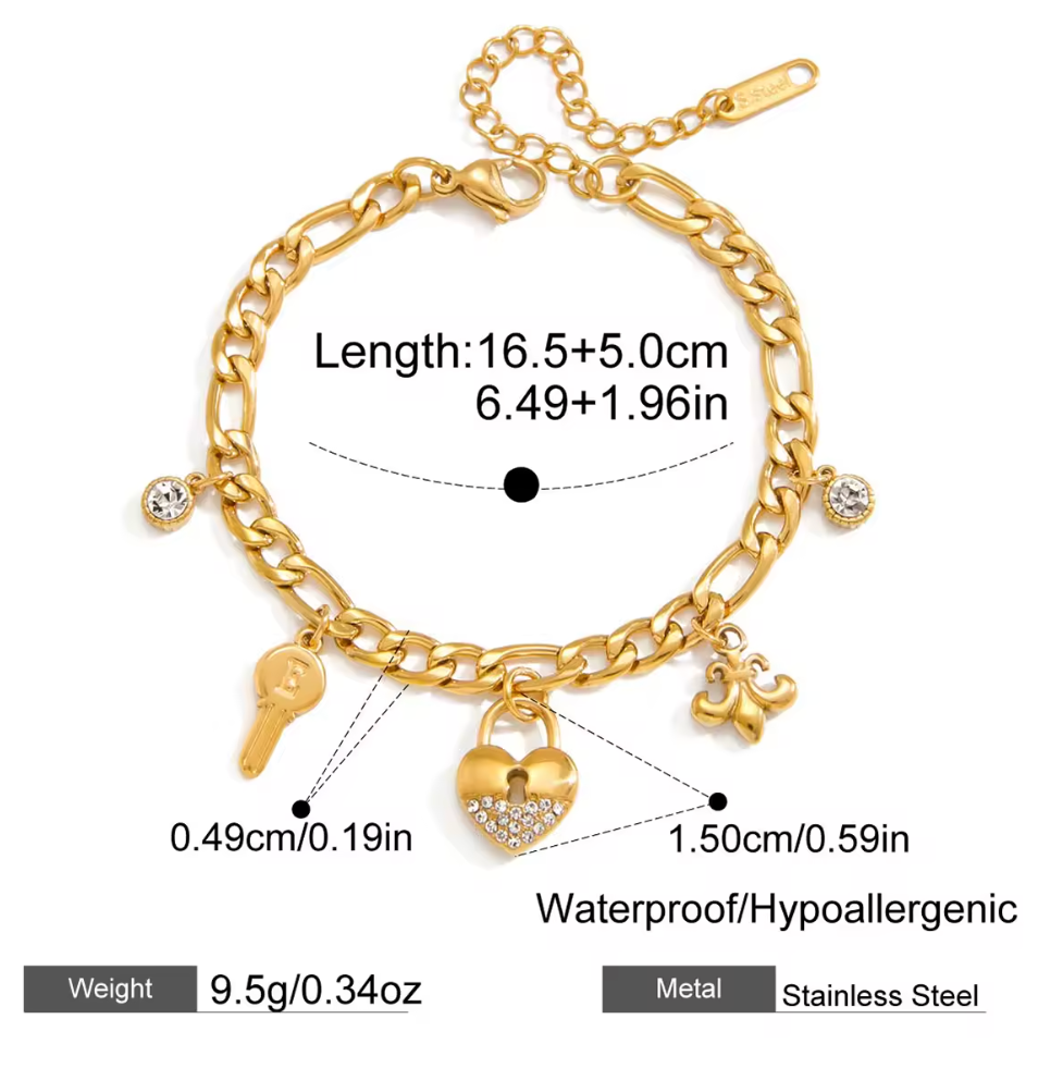 Bracelet Gold Hypoallergenic Stainless Steel