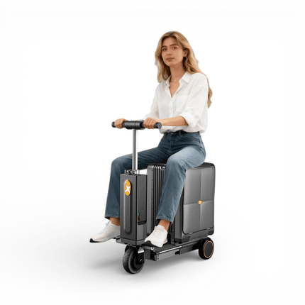 Airwheel Smart Rideable Electric Luggage Carry-On, Motorized Luggage with USB Charging, Aluminum Frame & Removable Battery