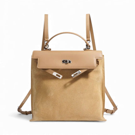 Zaino in pelle scamosciata vera