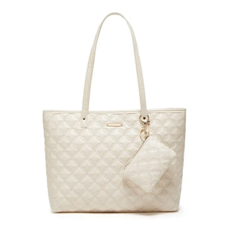 Tote Bag Soft & Versatile Two Piece Set in quilted microfiber synthetic leather design, ideal for daily use.