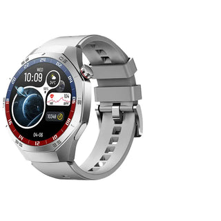 Multifunctional Sports Smartwatches with grey silicone strap displaying fitness tracking features and customizable watch face.