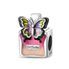 Charm Bead 925 Sterling Silver Butterfly, Daisy & Rose