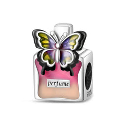 Charm Bead 925 Sterling Silver Butterfly, Daisy & Rose