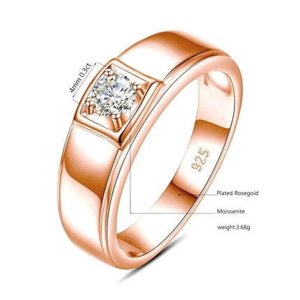 Moissanit Herrenring