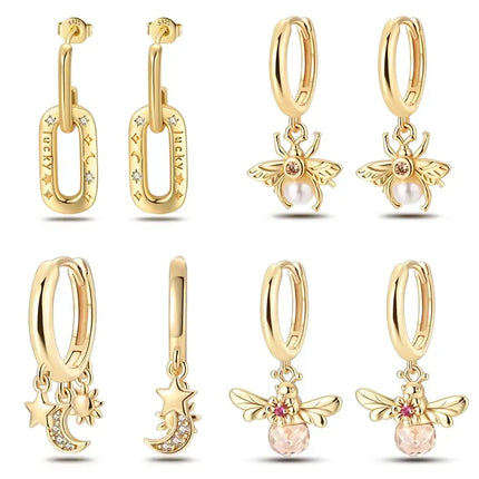 Stud Earrings 925 Sterling Silver