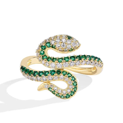 Vollständiger Moissanit-Schlangenring