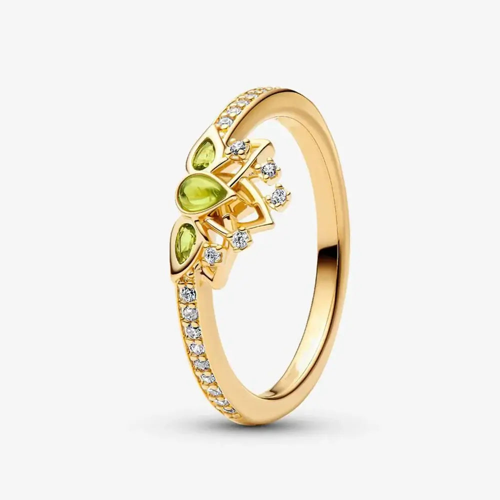 New Princess Ring Series Sterling Silver with sparkling zircon and crown-shaped design