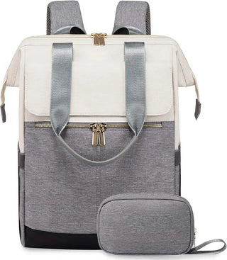 Women's Backpack featuring a stylish design with soft handles and a detachable small pouch.