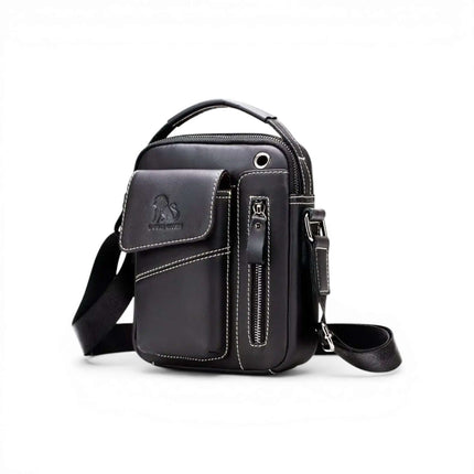 Herren-Schultertasche aus echtem Leder