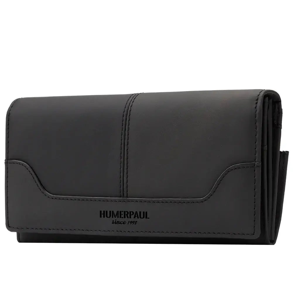 Genuine Leather Wallet with multiple compartments and slots, crafted from cow leather, stylish and functional.
