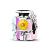 Charm Bead 925 Sterling Silver Butterfly, Daisy & Rose