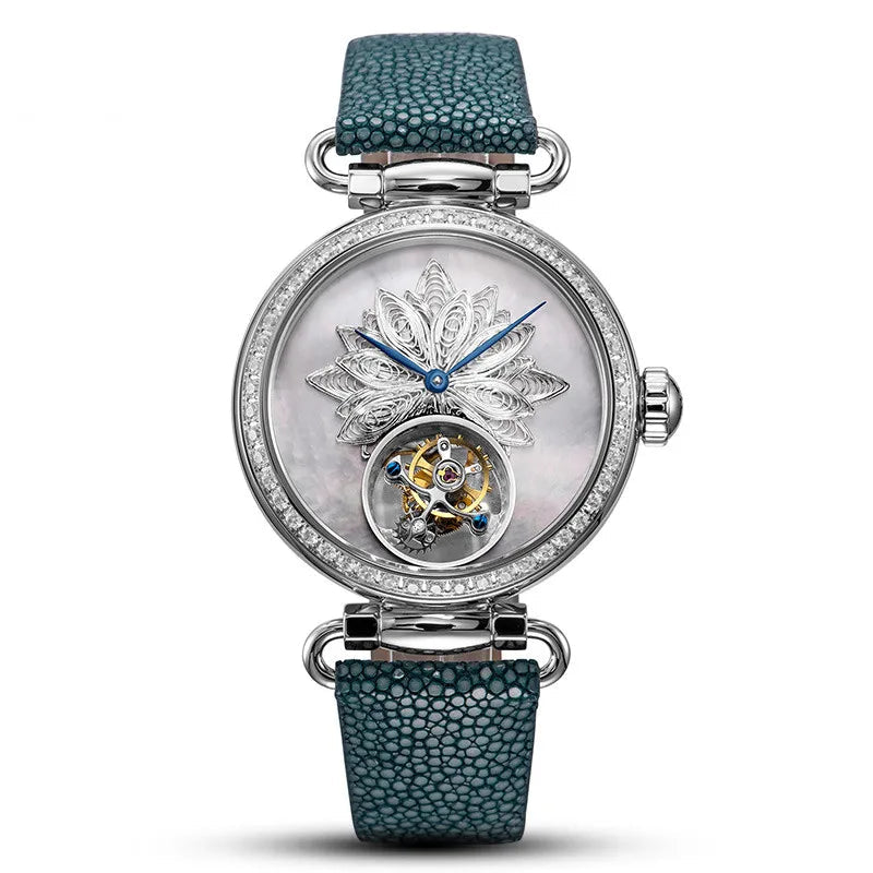 Luxury Women’s Manual Winding Wristwatch – Filigree Craft Design