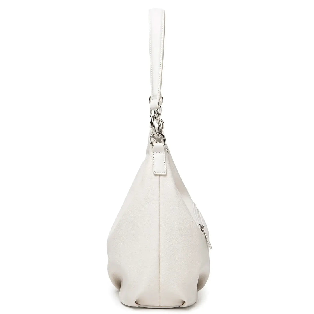 Luxury white crossbody bag for women, soft PU material, casual style with wide strap, ideal for parties.