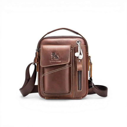 Herren-Schultertasche aus echtem Leder