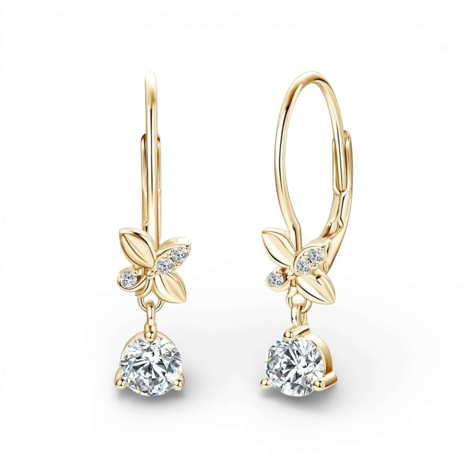 Moissanite Drop Earring 925 Sterling Silver