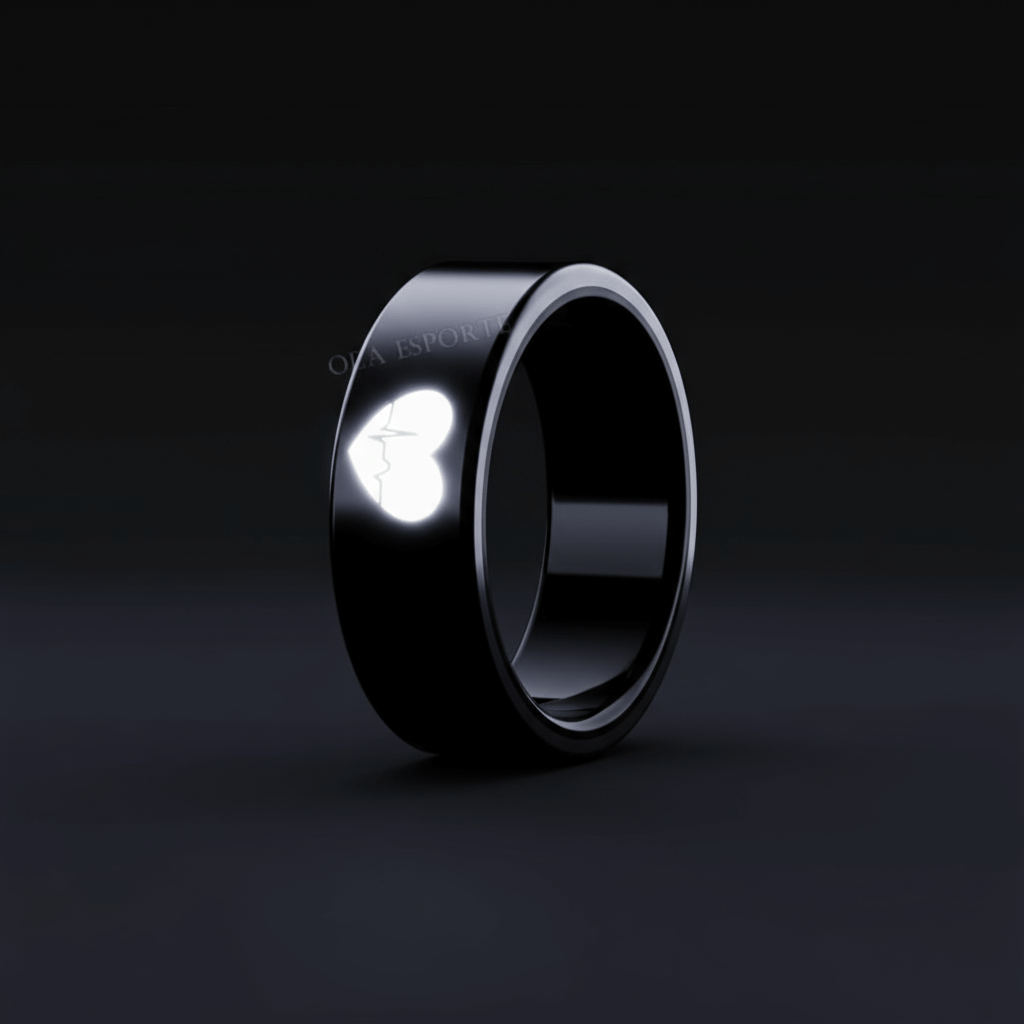 Smart Ring Health Tracker, Sleep Quality Monitor Fitness in sleek black design