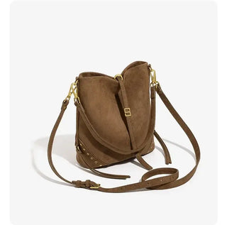 Brown Shoulder Tote Bag, Vintage Style, Soft Material, Hip-Hop Design, Perfect for Fall Winter Women Fashion