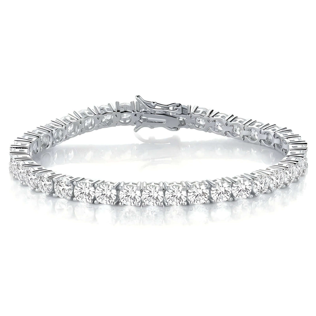 Tennis Bracelet 925 Silver Plated 18K Gold 4A Grade Zircon GRA Certificate