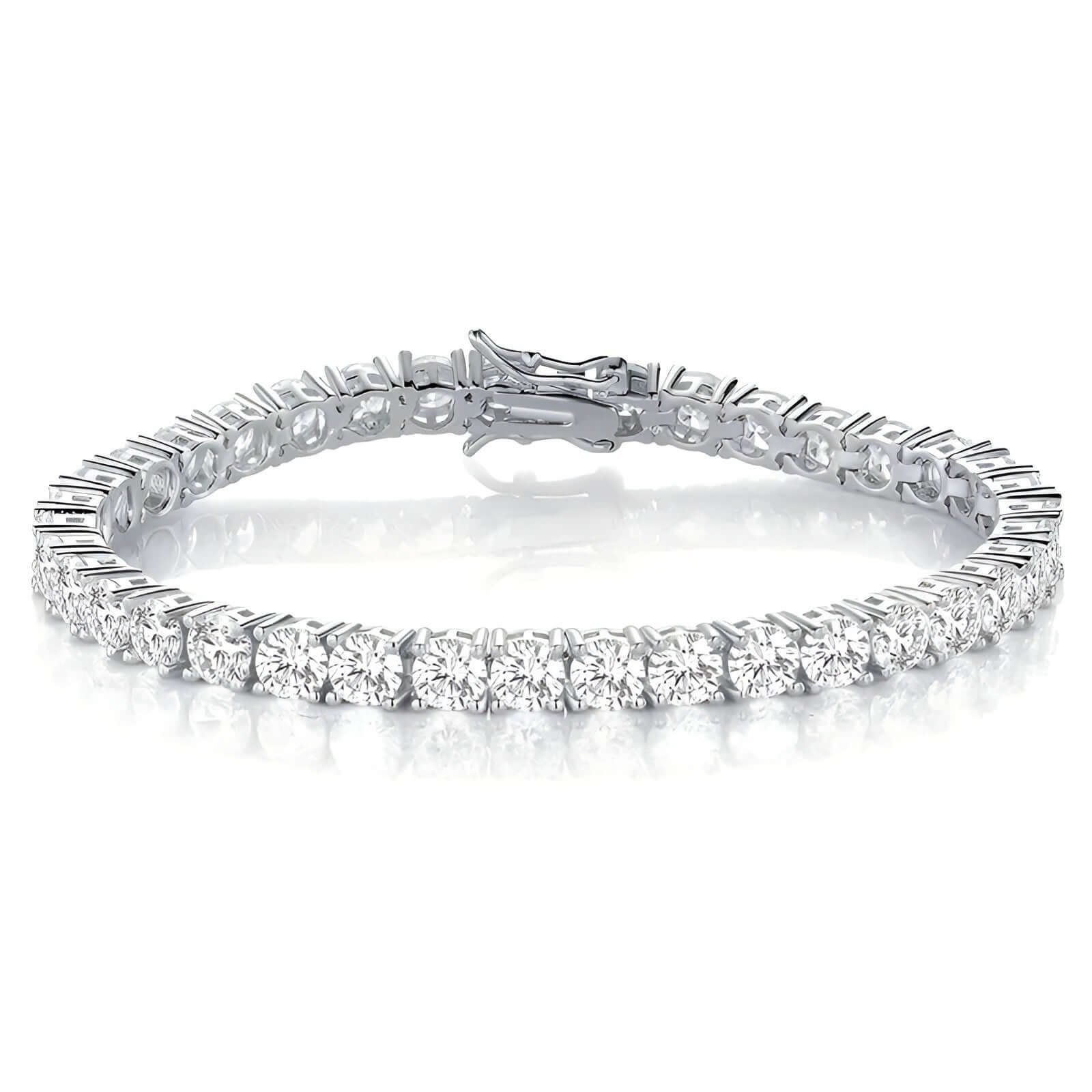 Tennis Bracelet 925 Silver Plated 18K Gold 4A Grade Zircon GRA Certificate